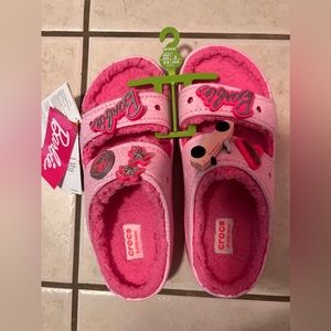Barbie Croc Fur Slides